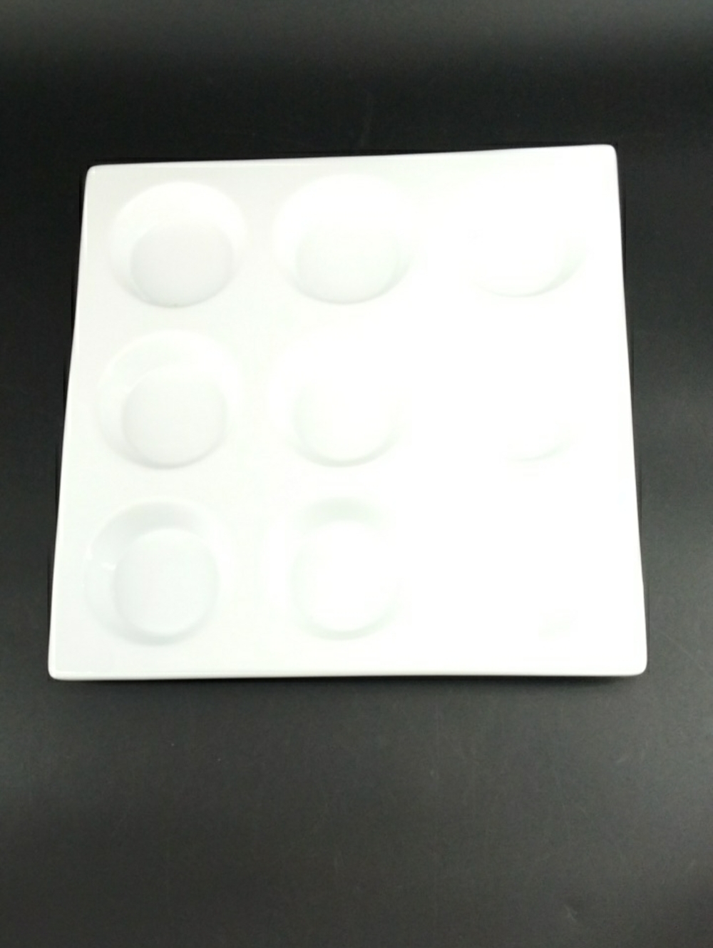 Pier 1 White Porcelain Tasting Party Appetizer Tray Muffin Cupcake